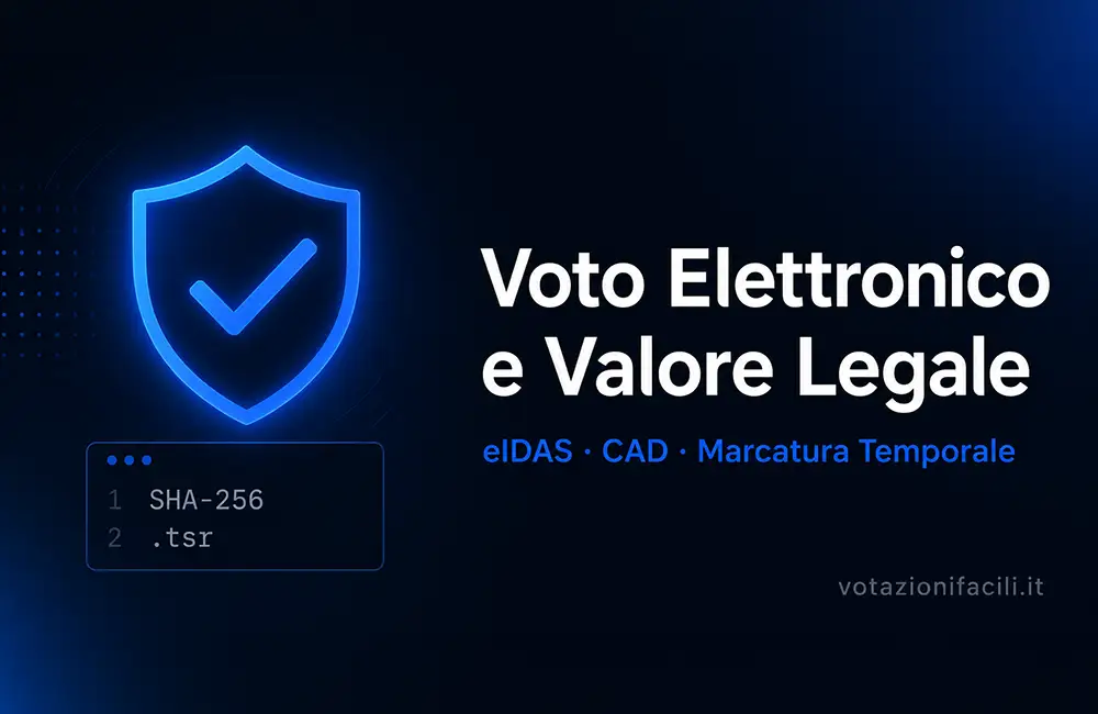 Voto elettronico e valore legale: eIDAS, CAD e marcatura temporale — VotazioniFacili
